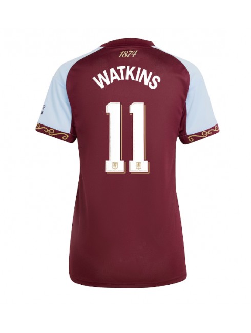 Ženski Nogometna dresi replika Aston Villa Ollie Watkins #11 Domači 2025-26 Kratek rokav Ženski Nogometna dresi replika Aston Villa Ollie Watkins #11 Domači 2025-26 Kratek rokav